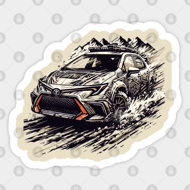 Toyota Corolla Sticker by Vehicles-Art
